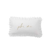 Sorority Script Nickname Scalloped Ruffle Pillow Cover