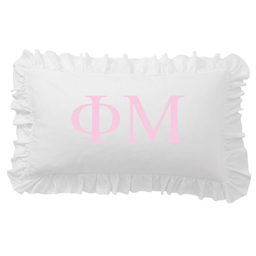 Sorority Greek Letter Scalloped Pillow Covers