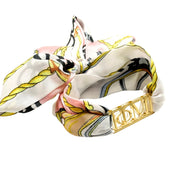 Phi Mu  - Tie Scarf with Sorority Greek Slide