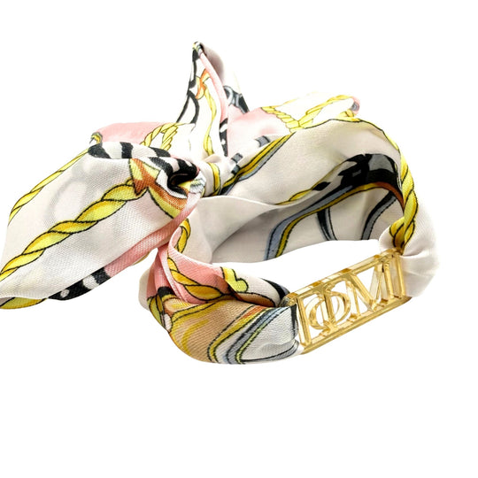 Phi Mu  - Tie Scarf with Sorority Greek Slide