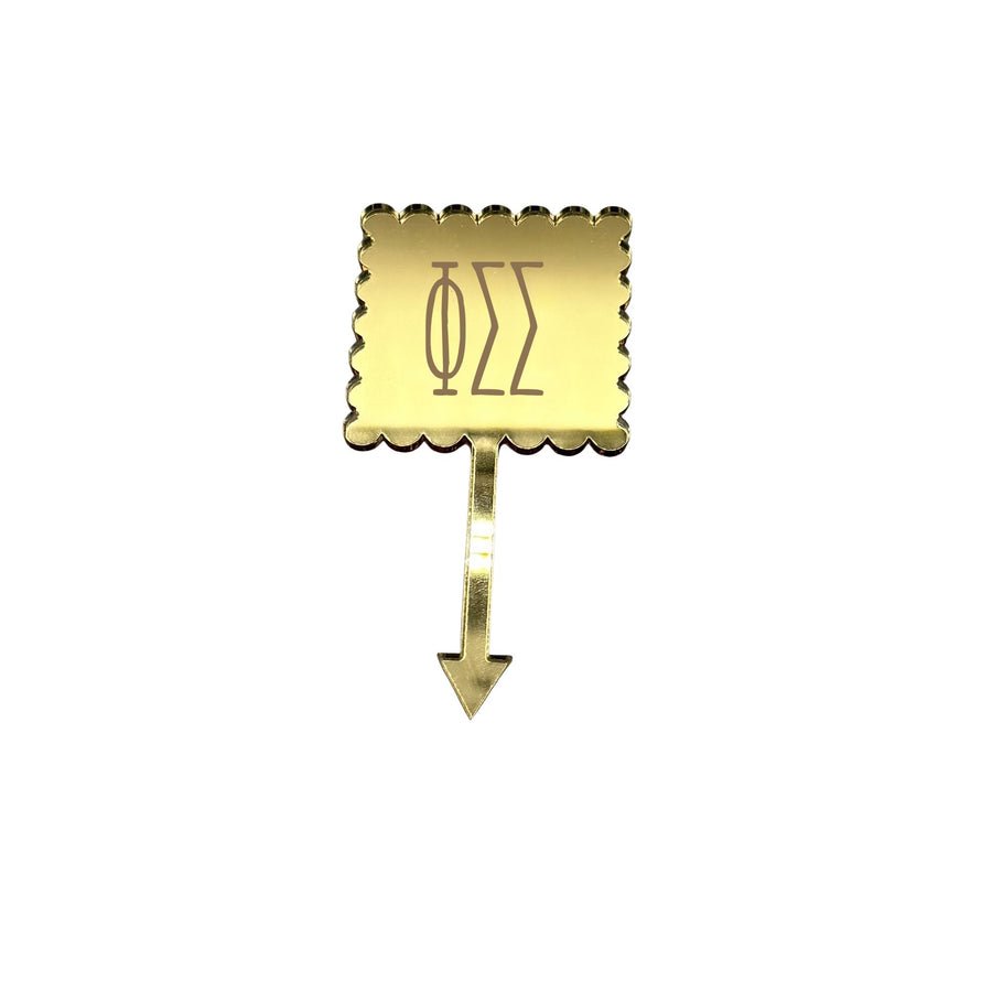 Sorority Scallop Acrylic Cake/Cupcake & Floral Picks