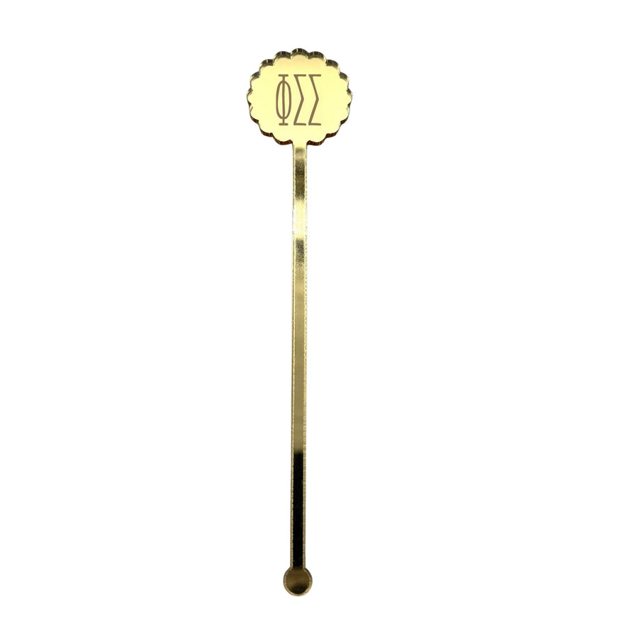 Sorority Scallop Mirror Acrylic Stir Sticks