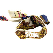 Phi Sigma Sigma  - Tie Scarf with Sorority Greek Slide