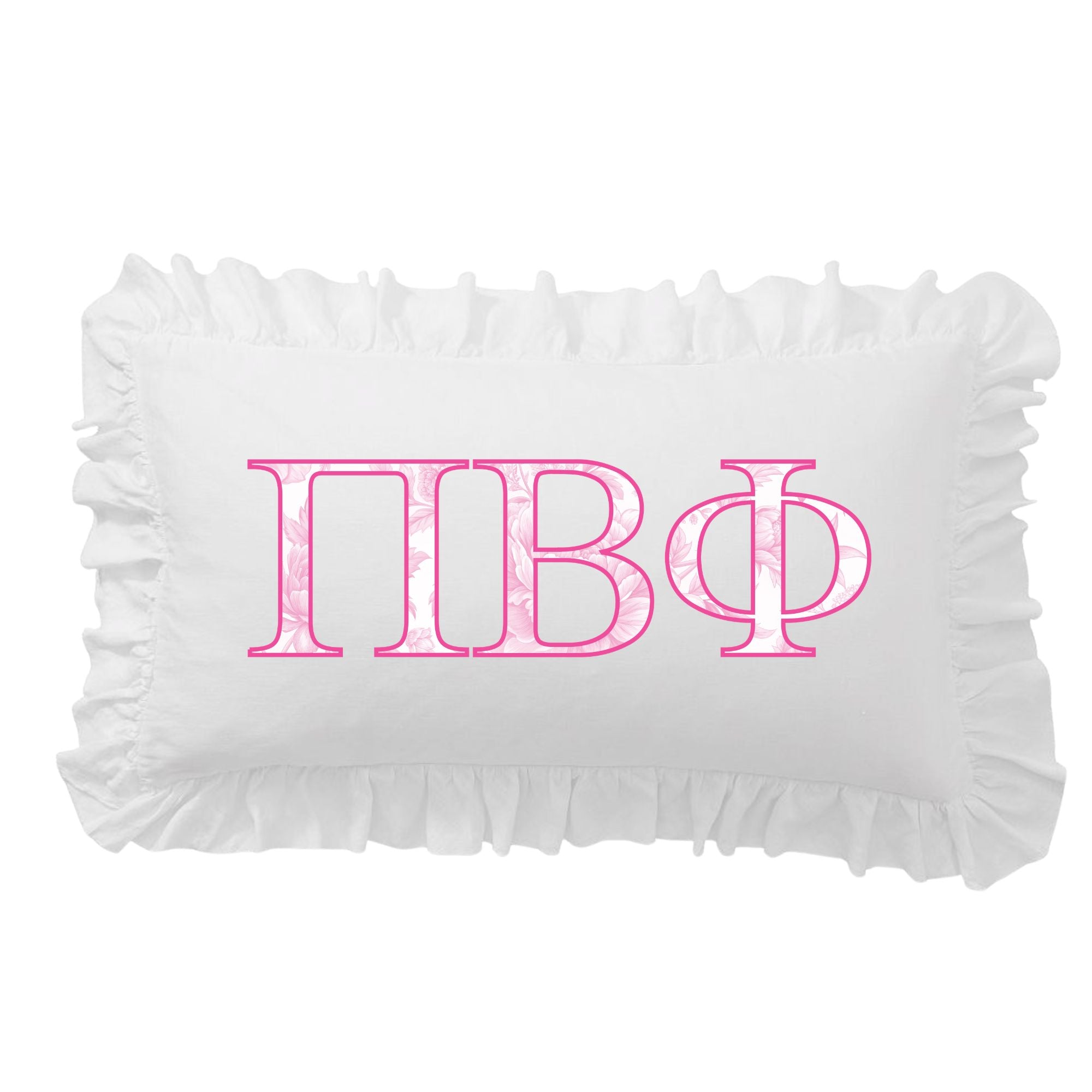 Sorority Greek Letter Scalloped Pillow Covers