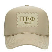 Pi Beta Phi Mom Hats with Scalloped Faux Suede Patch
