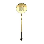 Pi Beta Phi Scallop Acrylic Cake/Cupcake & Floral Picks