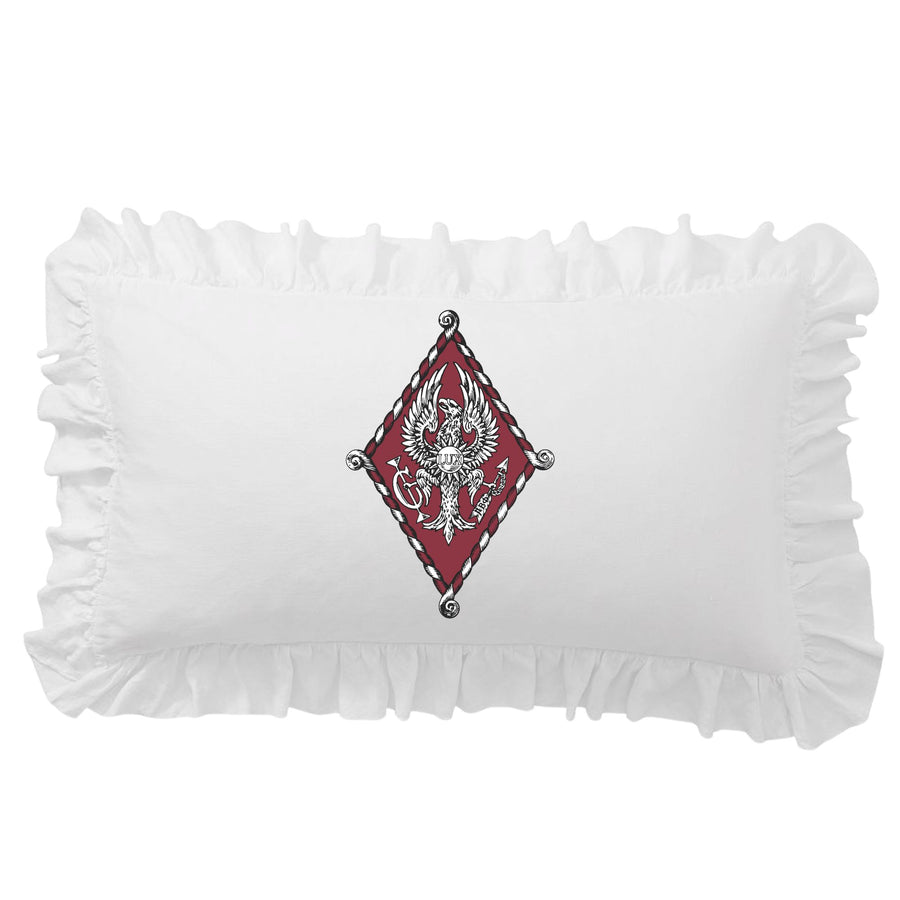 Pi Beta Phi Crest Scalloped Pillow Cover