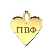 Sorority Engraved Acrylic Heart Charm
