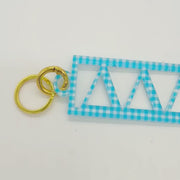 Sorority Greek Letter Acrylic Keychains