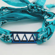 Sorority Bandana Wrap with Greek Letter Acrylic Slide