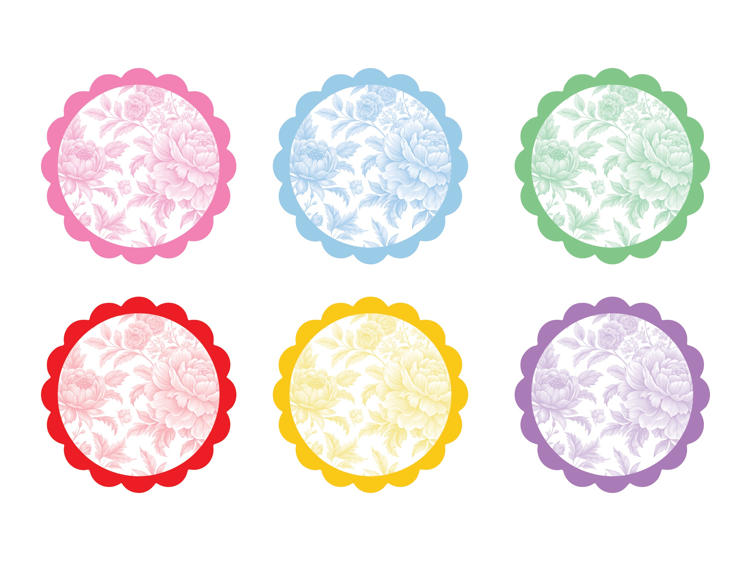 Pi Beta Phi Greek Letter Hats with Scalloped Peony Design