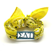 Sigma Delta Tau - Bandana Wrap w/ Metallic Acrylic Slide