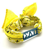 Sigma Delta Tau - Bandana Wrap w/ Metallic Acrylic Slide