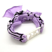 Sigma Kappa - Bandana Wrap w/ Metallic Acrylic Slide