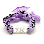 Sigma Kappa - Bandana Wrap w/ Metallic Acrylic Slide