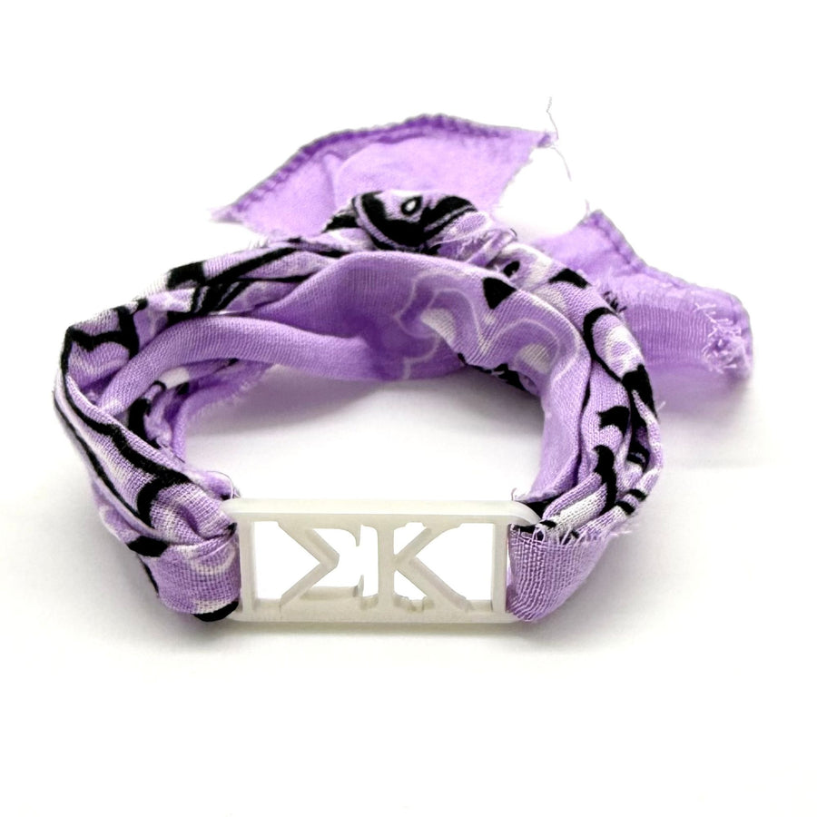 Sigma Kappa - Bandana Wrap w/ Metallic Acrylic Slide
