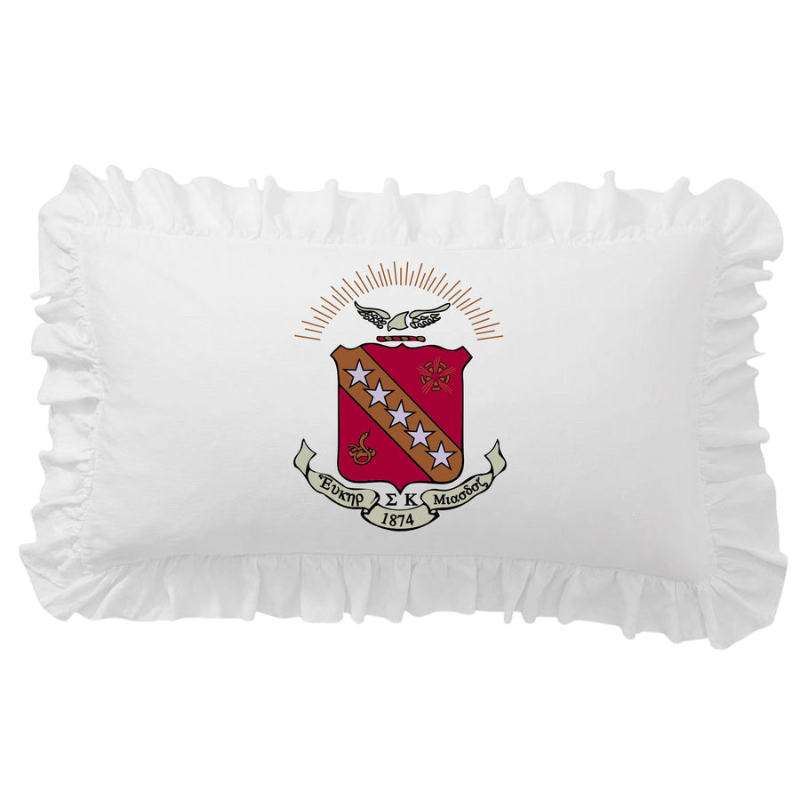 Sorority Crest Scalloped Pillow Cover