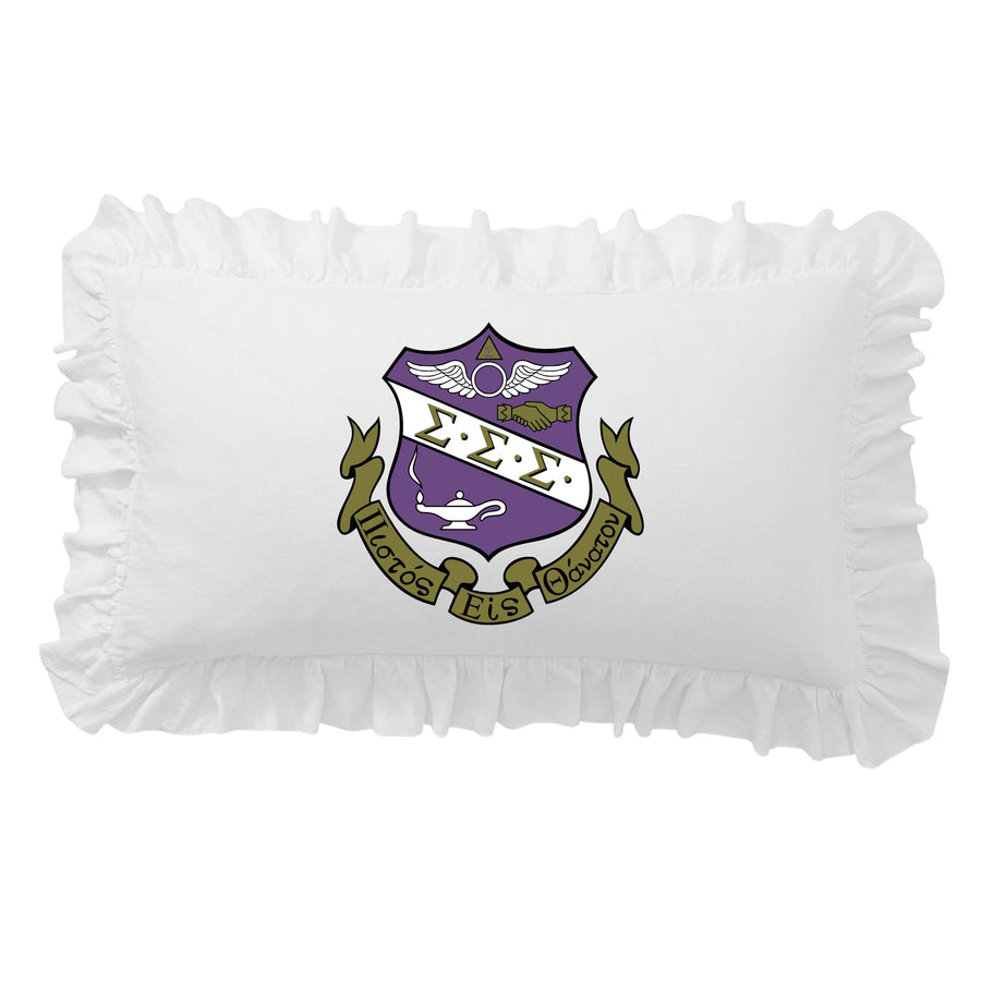 Sorority Crest Scalloped Pillow Cover