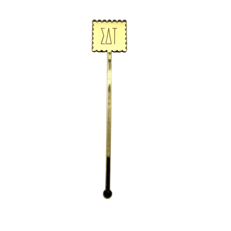 Sorority Scallop Mirror Acrylic Stir Sticks