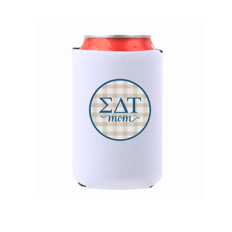 Sorority & Mom Can Coolers - Gingham Design