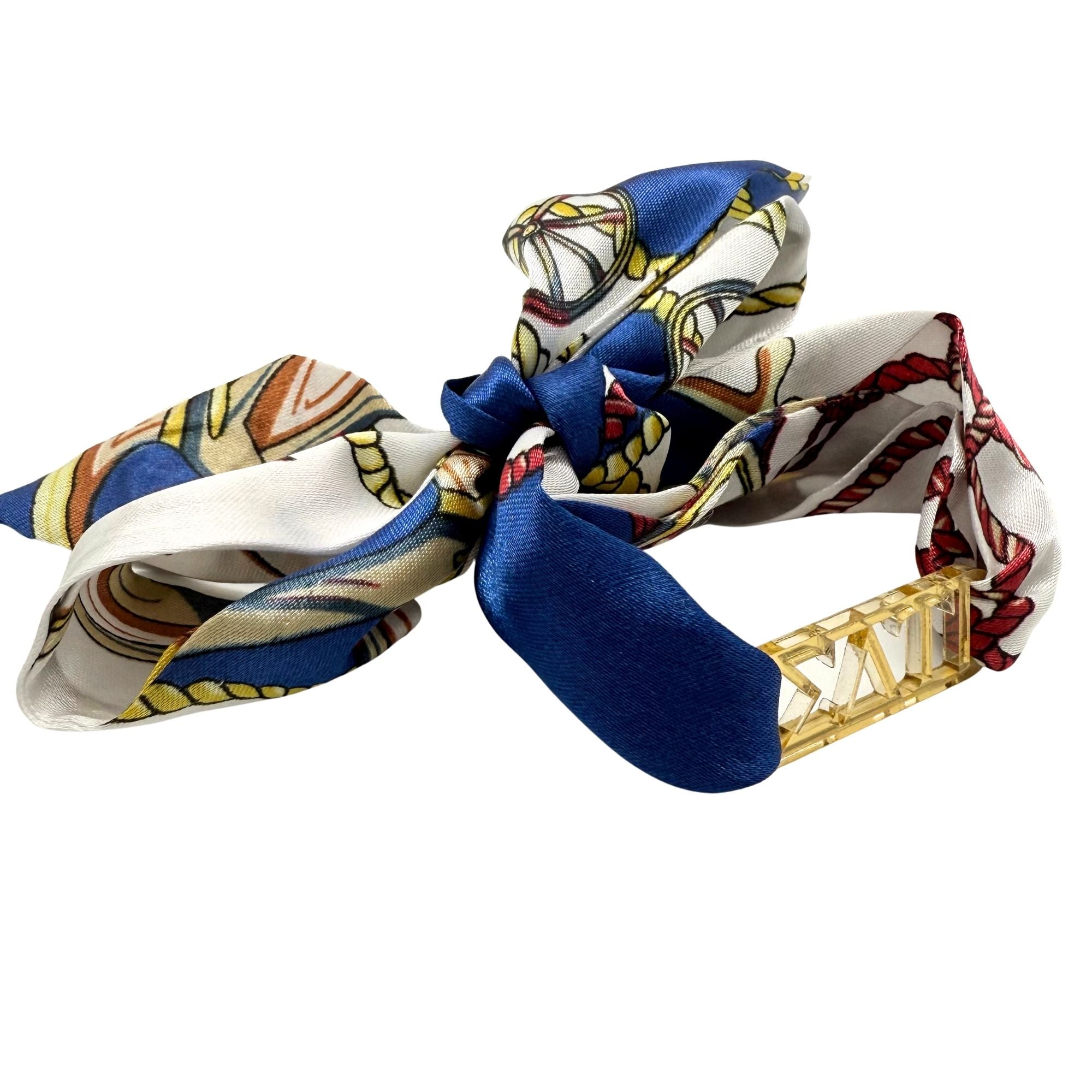 Sigma Delta Tau - Tie Scarf with Sorority Greek Slide
