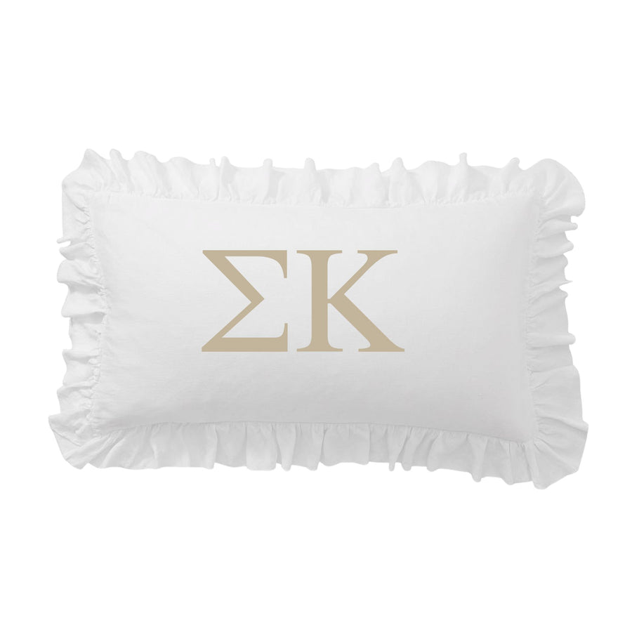Sigma Kappa Greek Letter Scalloped Pillow Covers