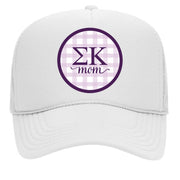 Sorority & Sorority Mom Greek Letter Hats with Gingham Design in Sorority Colors