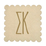 Sorority Scalloped Faux Suede Coasters