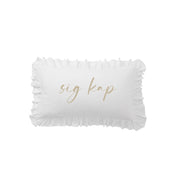 Sorority Script Nickname Scalloped Ruffle Pillow Cover