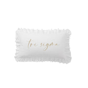 Sorority Script Nickname Scalloped Ruffle Pillow Cover