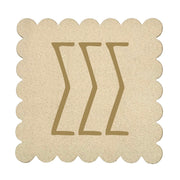 Sorority Scalloped Faux Suede Coasters