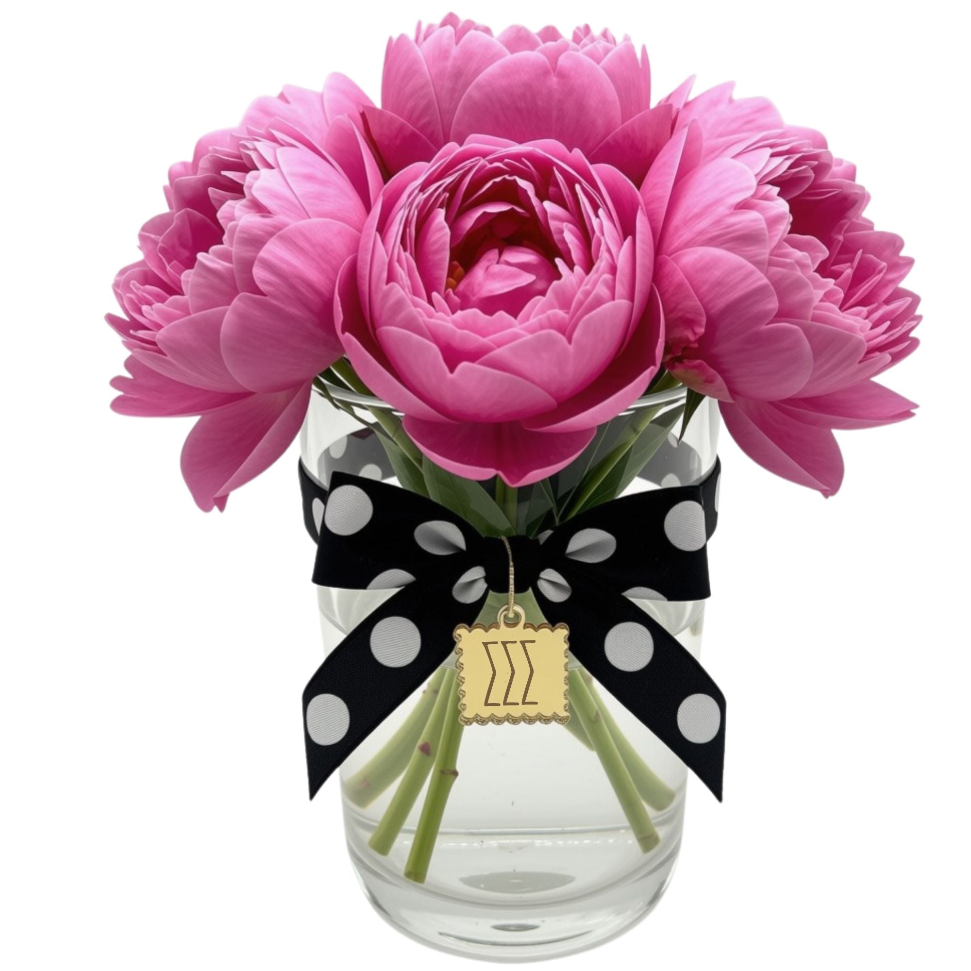 Sorority Square Scallop Bouquet Charm - Scarf Tie Option