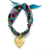 Sigma Sigma Sigma - Scarf Necklace with Engraved Heart Charm