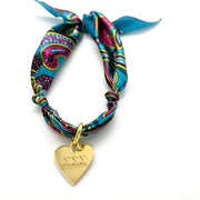 Sigma Sigma Sigma - Scarf Necklace with Engraved Heart Charm