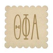 Sorority Scalloped Faux Suede Coasters