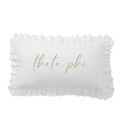 Sorority Script Nickname Scalloped Ruffle Pillow Cover