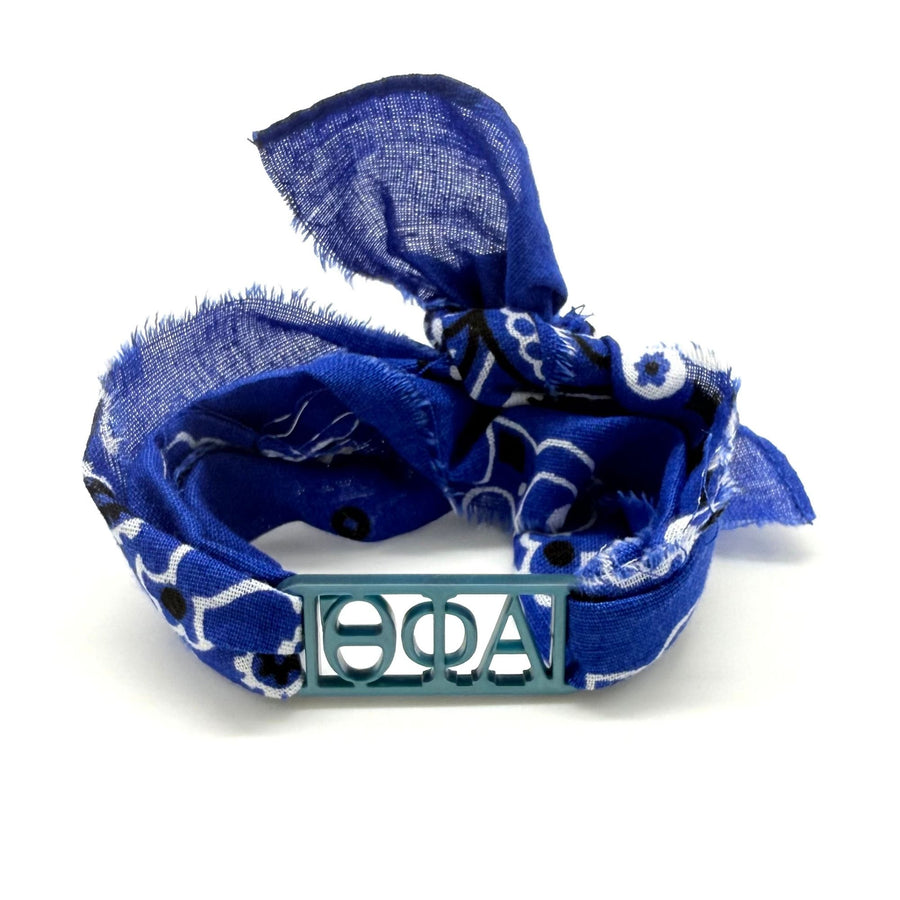 Sorority Bandana Wrap with Greek Letter Acrylic Slide