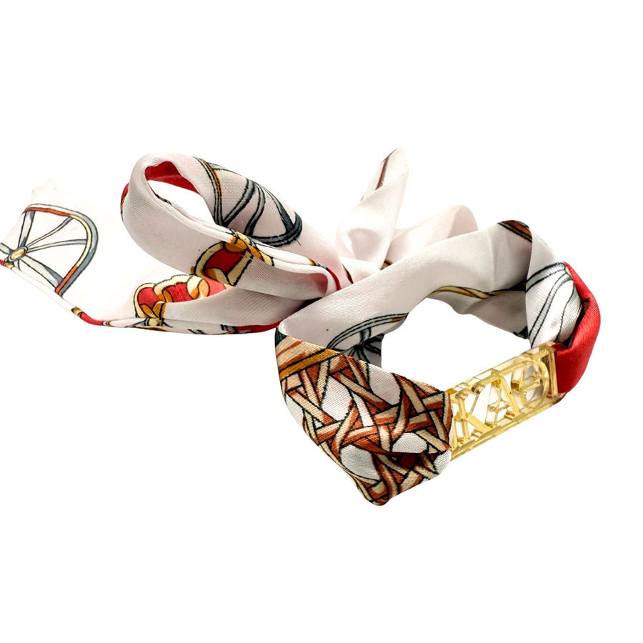 Kappa Alpha Theta - Tie Scarf with Sorority Greek Slide