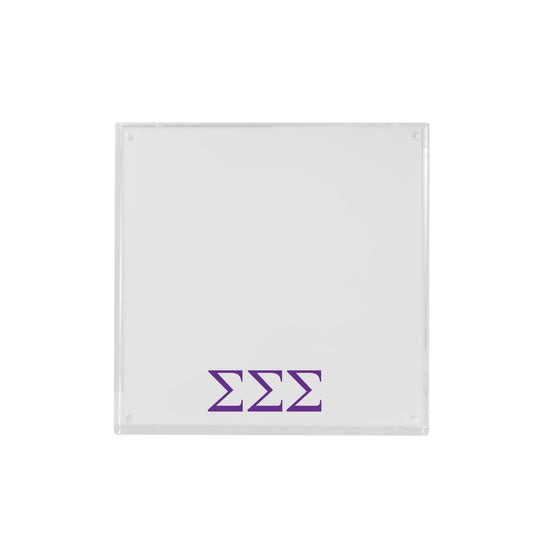 Sigma Sigma Sigma - Sorority Greek Letter Acrylic Magnetic Frame