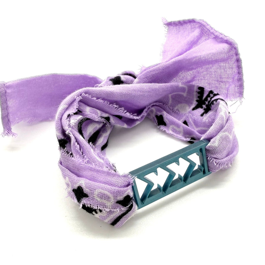 Sigma Sigma Sigma - Bandana Wrap w/ Metallic Acrylic Slide