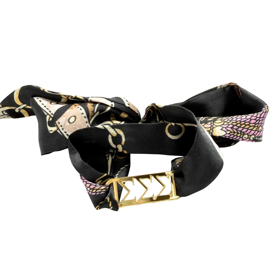 Sorority Scarf Tie with Greek Letter Slide