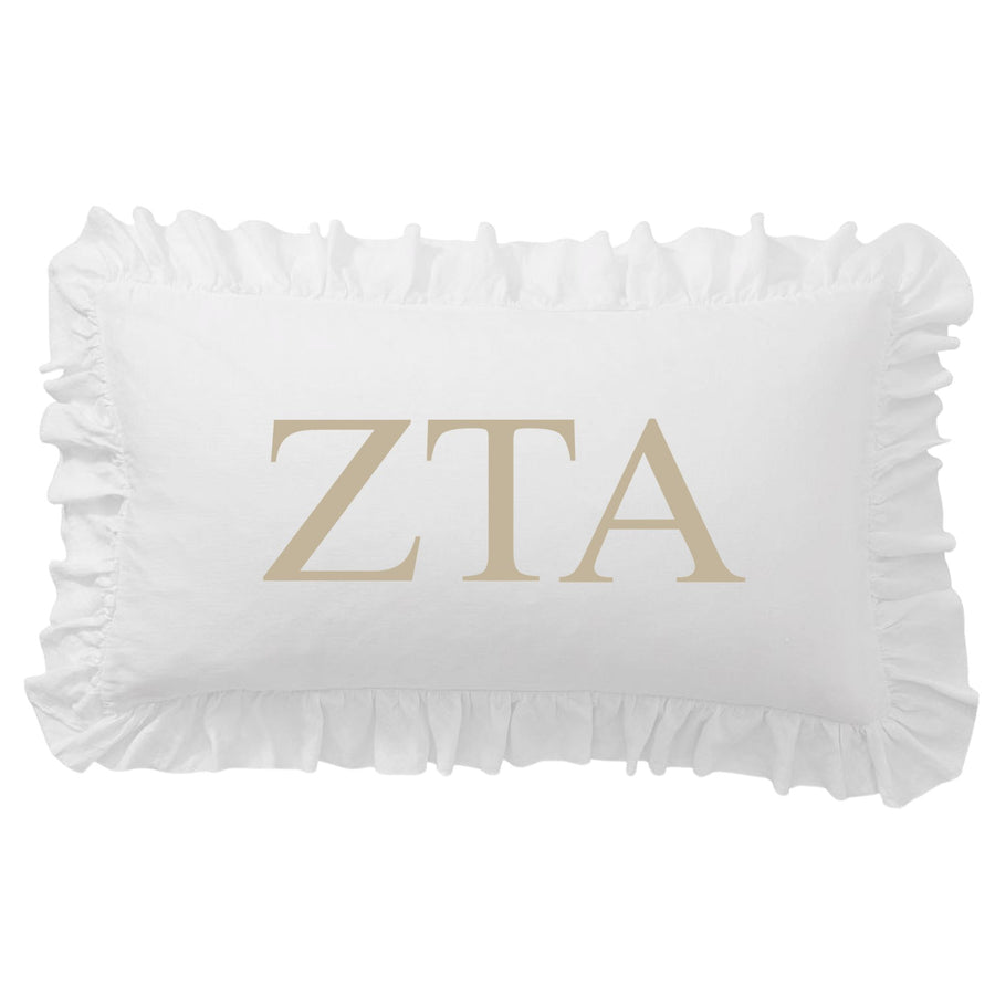Sorority Greek Letter Scalloped Pillow Covers
