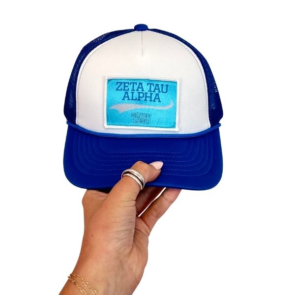 Zeta Tau Alpha - Trucker Hat with Collegiate Patch