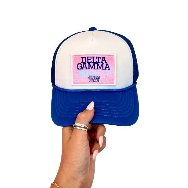 Delta Gamma - Trucker Hat with Collegiate Patch