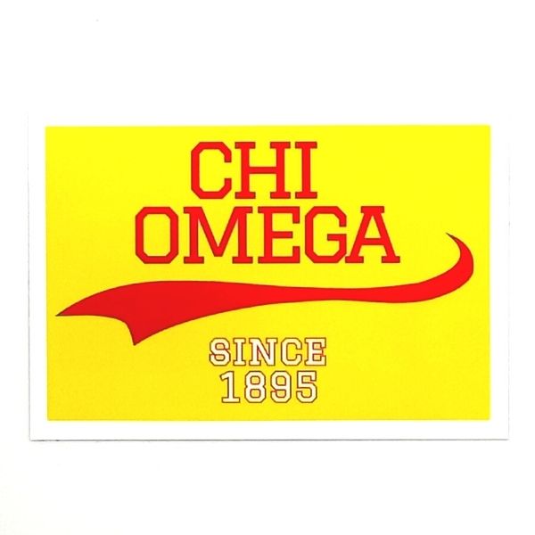 Chi Omega - Sticker Patch with Collegiate Design