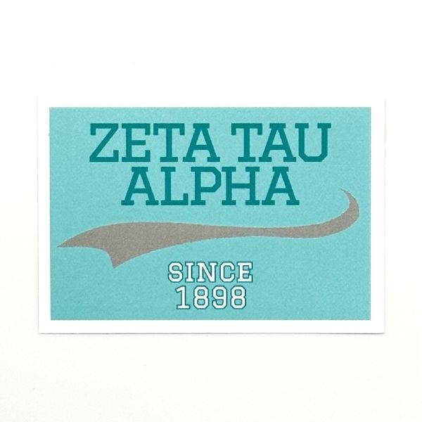 Zeta Tau Alpha - Sticker Patch with Collegiate Design