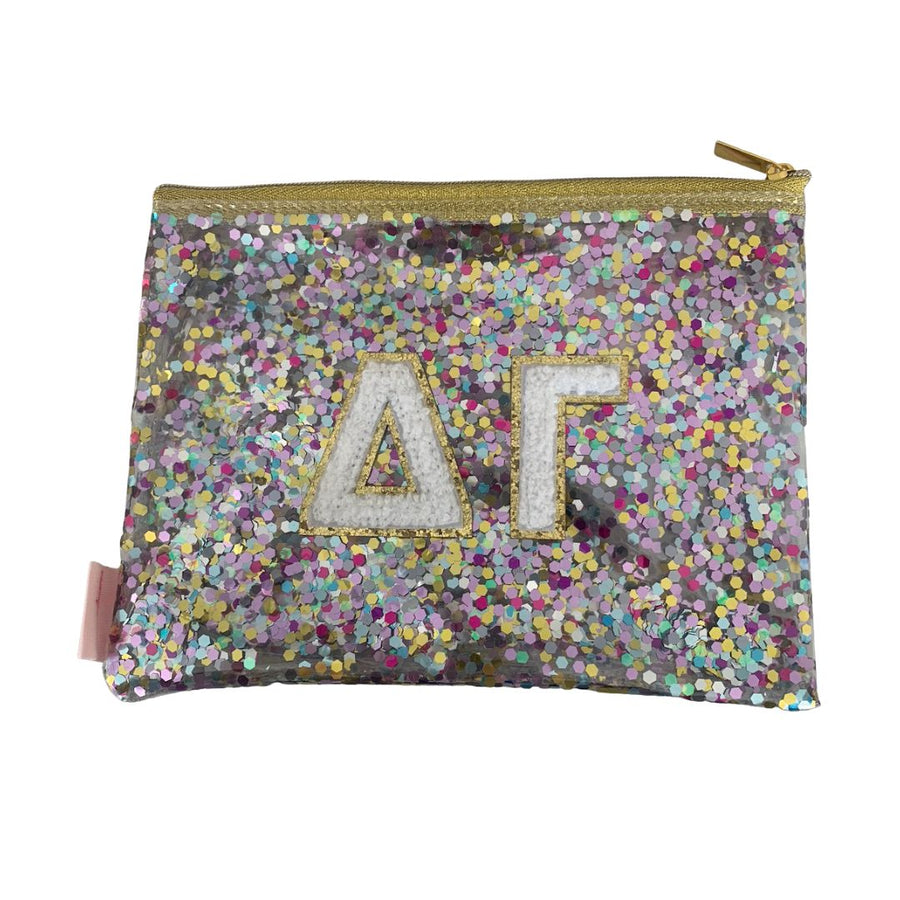GREEK CONFETTI Poptart Cosmetic Bag - Delta Gamma