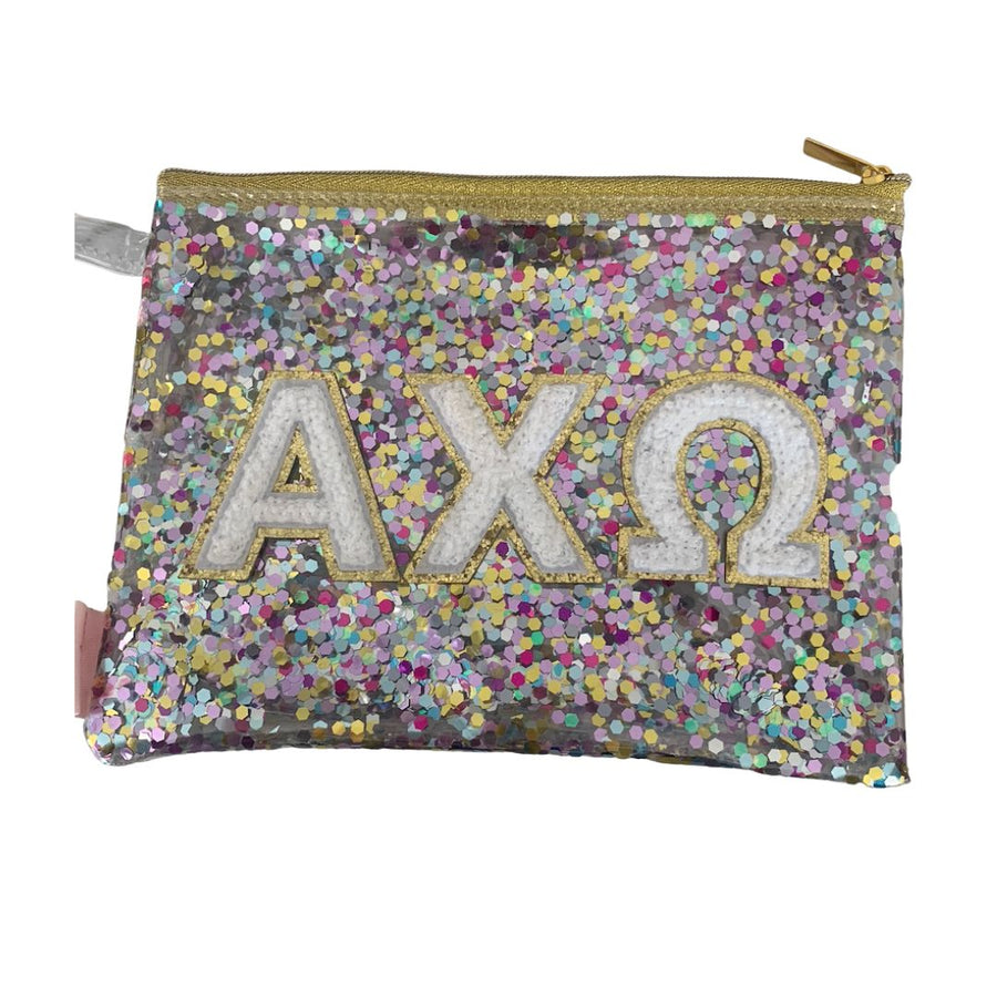 GREEK CONFETTI Poptart Cosmetic Bag - Alpha Chi Omega