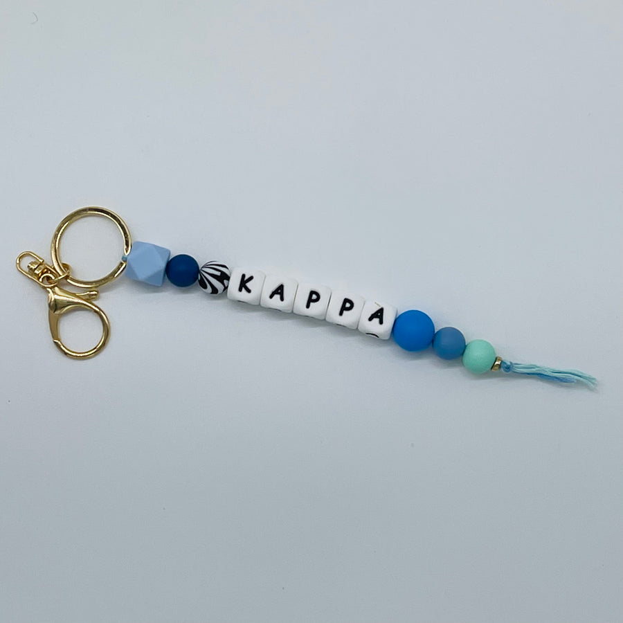 Silicone Beaded Keychain - Kappa Kappa Gamma