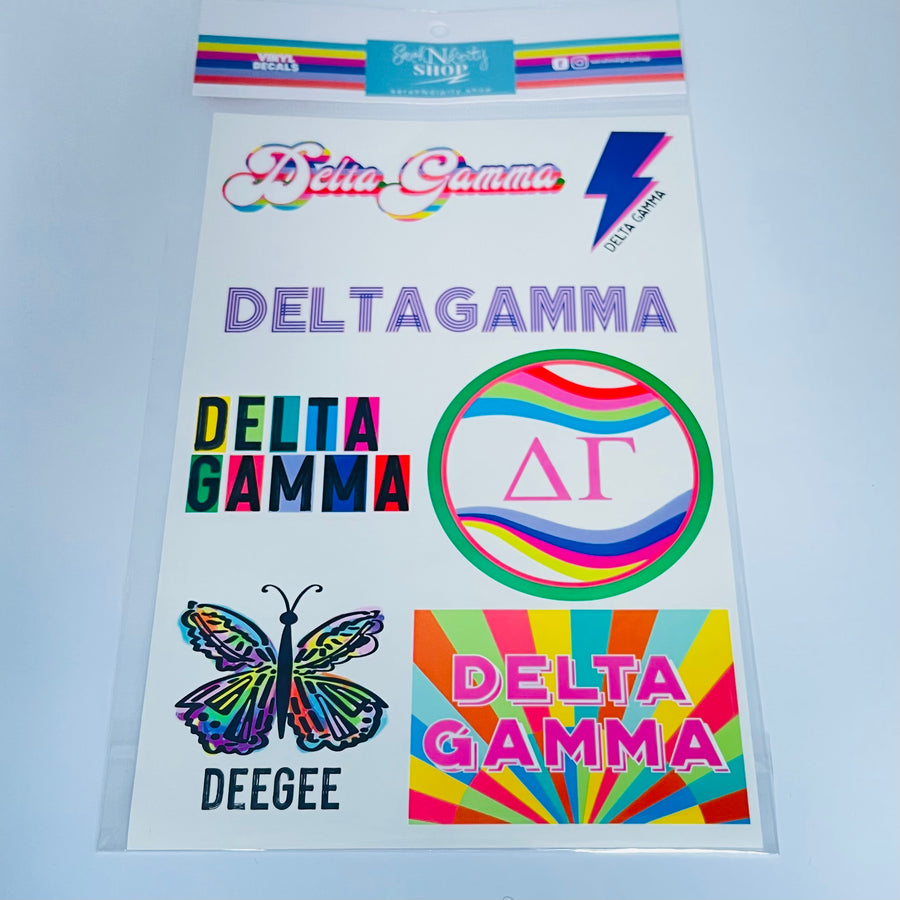 Vinyl Decal Sheet - Delta Gamma